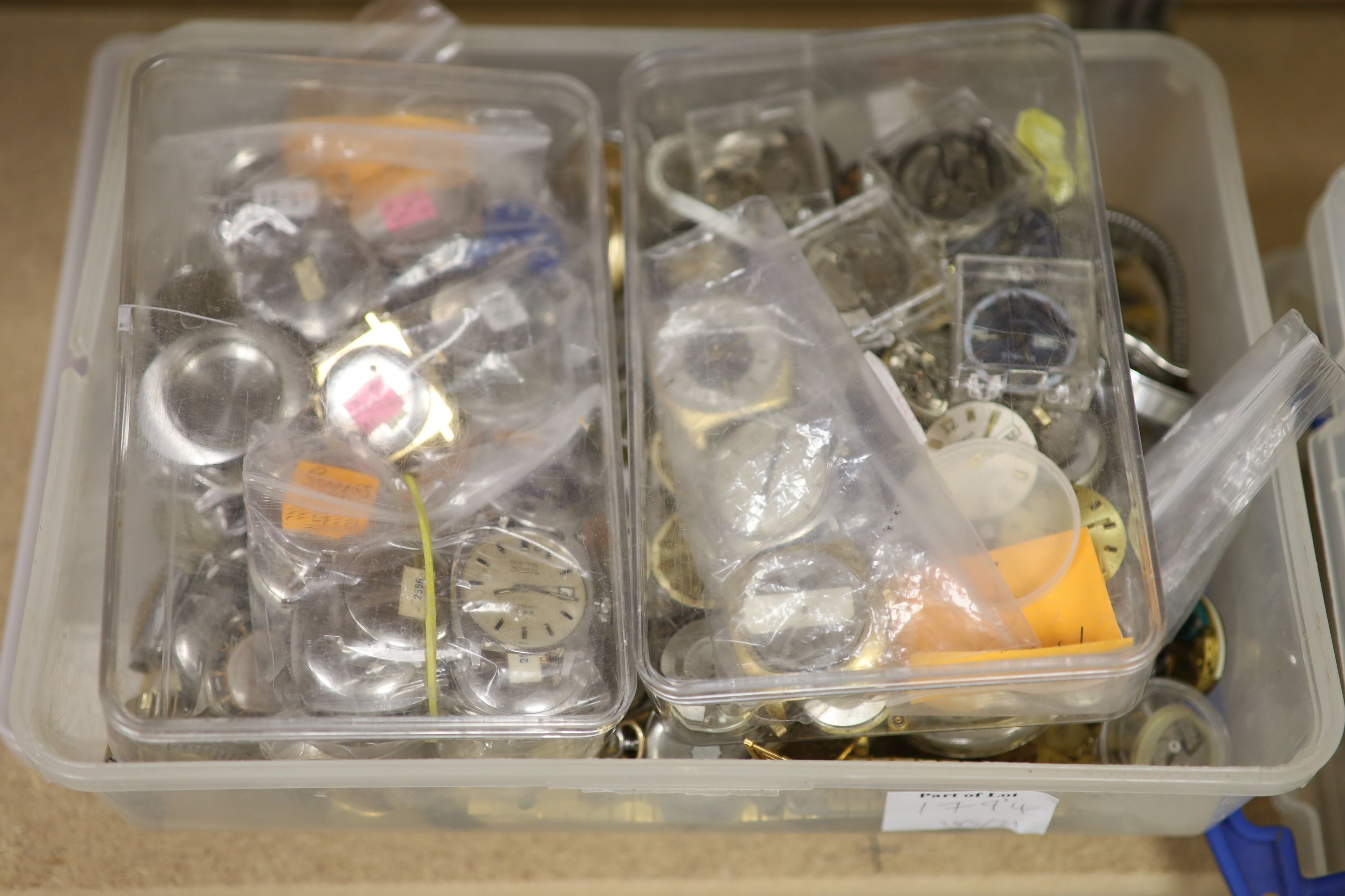 A large quantity of mostly Swiss wrist and pocket watches, for repair and parts